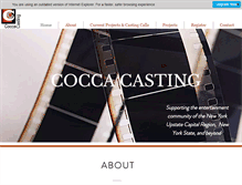 Tablet Screenshot of coccacasting.com
